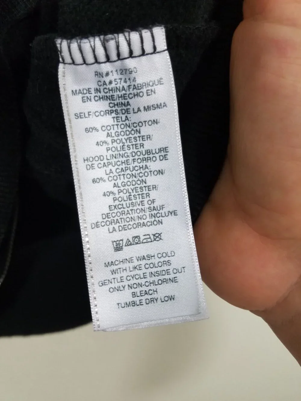 True Religion Men's Zip Up Hoodie Jacket Black Size M